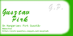 gusztav pirk business card